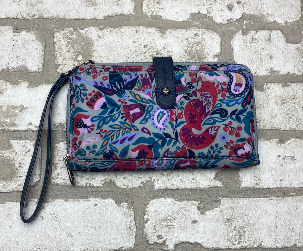 Sakroots Floral Fox Wristlet