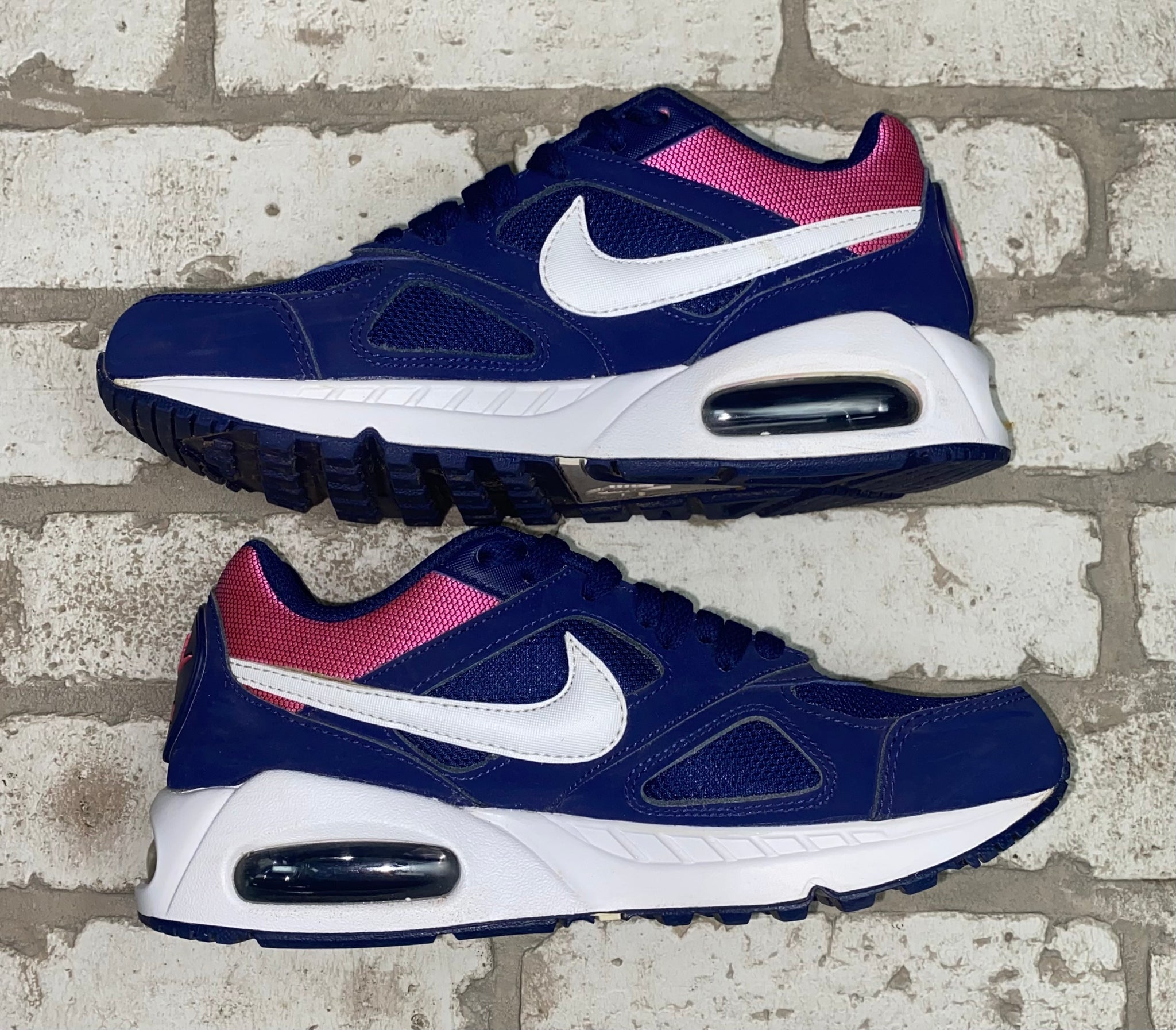 Navy and pink nike shoes on sale