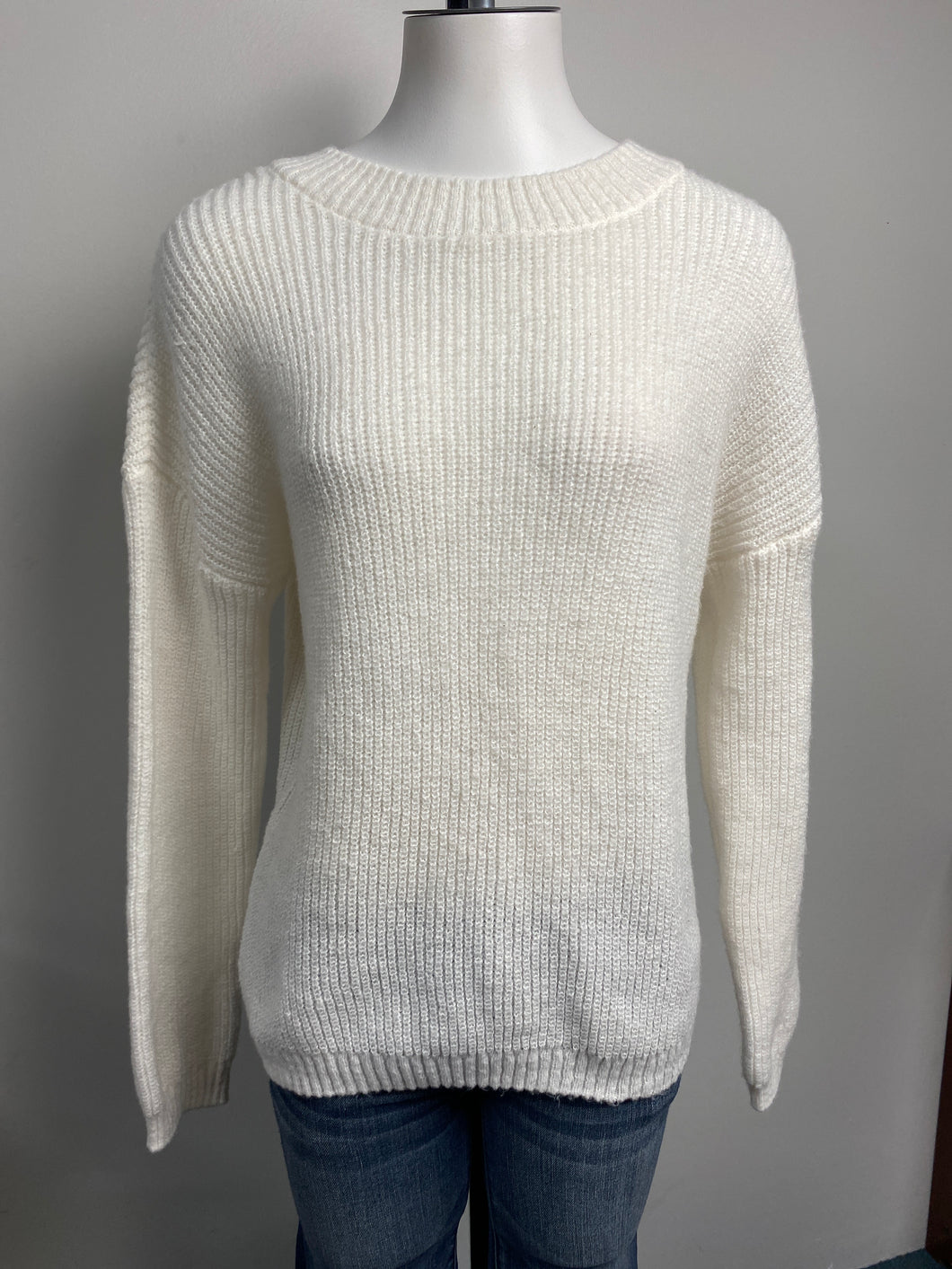 White Knit Sweater (L)