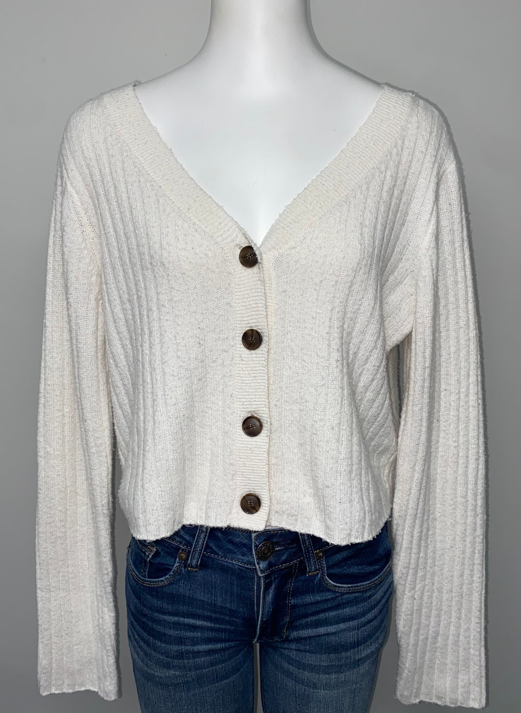 So Cropped Cardigan- (L)