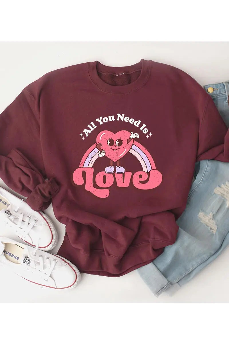 All You Need Is Love Crewneck NEW!