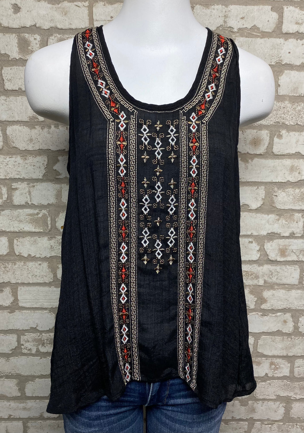 By By Embroidered Tank- (XL)